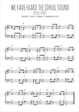 Téléchargez l'arrangement pour piano de la partition de We have heard the joyful sound en PDF
